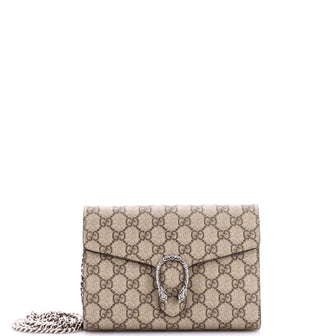 Gucci Dionysus Chain Wallet GG Coated Canvas Small