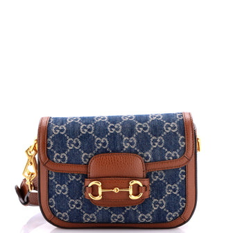 Gucci Horsebit 1955 Shoulder Bag GG Denim Mini