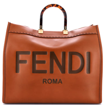 Fendi Sunshine Shopper Tote Leather Large