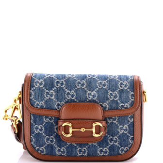 Gucci Horsebit 1955 Shoulder Bag GG Denim Mini
