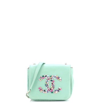 Chanel Giant Crystal CC Flap Bag Lambskin Mini