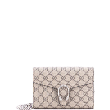 Gucci Dionysus Chain Wallet GG Coated Canvas Small