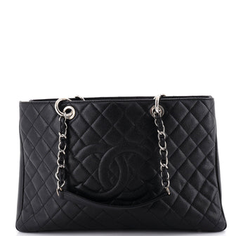 Chanel Grand Shopping Tote Quilted Caviar XL