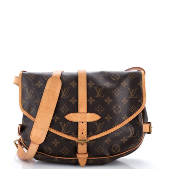Louis Vuitton Saumur Handbag Monogram Canvas 30