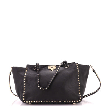 Valentino Garavani Rockstud Tote Pebbled Leather Medium