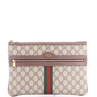 Gucci Ophidia Zip Pouch GG Coated Canvas Large