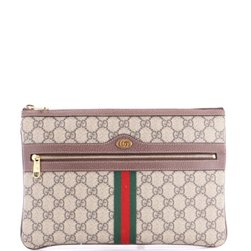 Gucci Ophidia Zip Pouch GG Coated Canvas Large