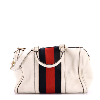 Gucci Vintage Web Boston Bag Leather Medium