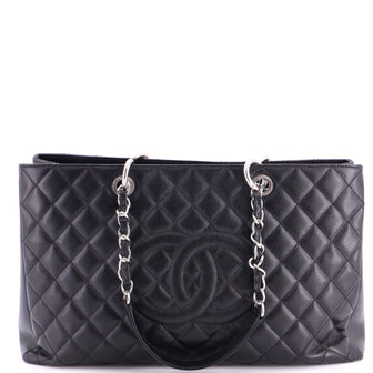 Chanel Grand Shopping Tote Quilted Caviar XL