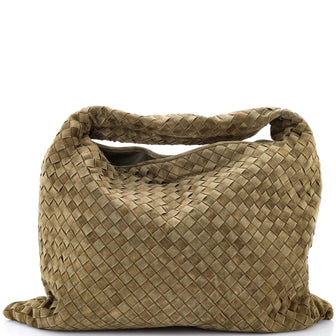 Bottega Veneta Hop Hobo Intrecciato Suede Large