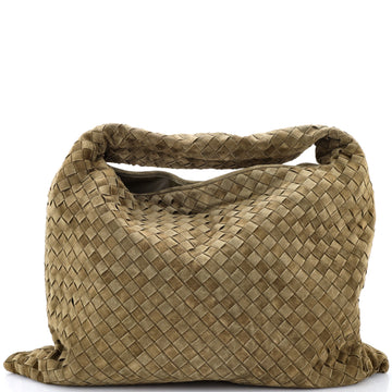 Bottega Veneta Hop Hobo Intrecciato Suede Large