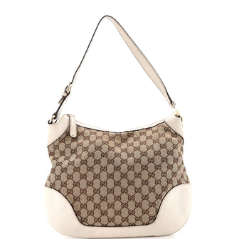 Gucci Charlotte Zip Hobo GG Canvas with Leather Medium