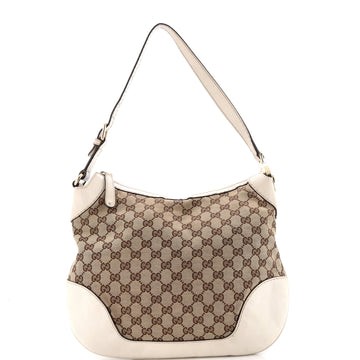 Gucci Charlotte Zip Hobo GG Canvas with Leather Medium