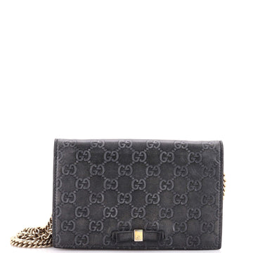 Gucci Signature Wallet on Chain Guccissima Leather