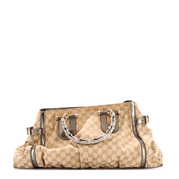 Gucci Pop Bamboo Tote GG Canvas Large