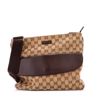 Gucci Front Pocket Messenger Bag GG Canvas Medium