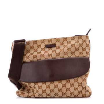 Gucci Front Pocket Messenger Bag GG Canvas Medium