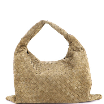 Bottega Veneta Hop Hobo Intrecciato Suede Large