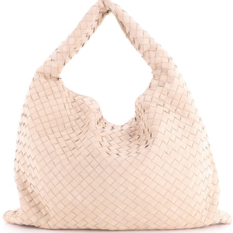 Bottega Veneta Hop Hobo Intrecciato Suede Large