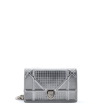 Christian Dior Diorama Wallet on Chain Cannage Embossed Calfskin