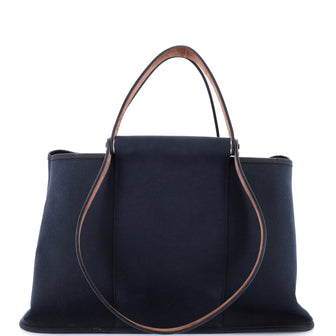 Hermes Cabag Elan Toile and Leather 39