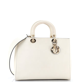 Christian Dior Diorissimo Tote Pebbled Leather Medium
