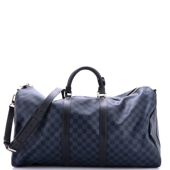 Louis Vuitton Keepall Bandouliere Bag Damier Cobalt 55