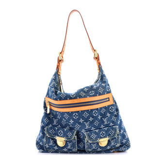Louis Vuitton Baggy Handbag Denim GM