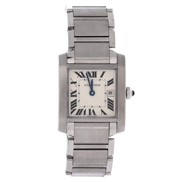 Cartier Tank Francaise Quartz Watch Stainless Steel 25