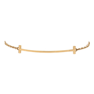 Tiffany & Co. T Smile Chain Bracelet 18K Yellow Gold Medium