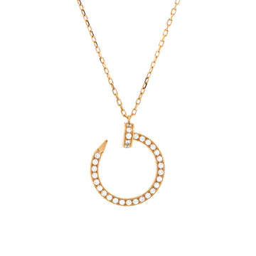 Cartier Juste un Clou Pendant Necklace 18K Yellow Gold and Pave Diamonds