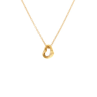 Tiffany & Co. Elsa Peretti Open Heart Pendant Necklace 18K Yellow Gold 7mm