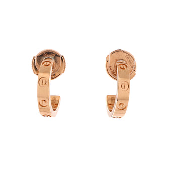 Cartier Love Hoop Earrings 18K Rose Gold Small