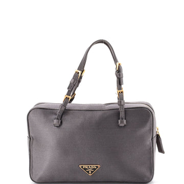 Prada Triangle Logo Cerniera Top Handle Bag Satin