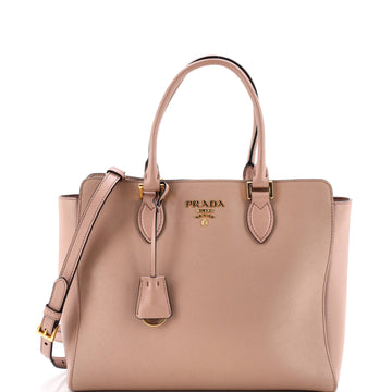 Prada Convertible Tote Saffiano with Soft Calf Medium