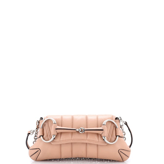 Gucci Horsebit Chain Shoulder Bag Vertical Quilted Leather Small
