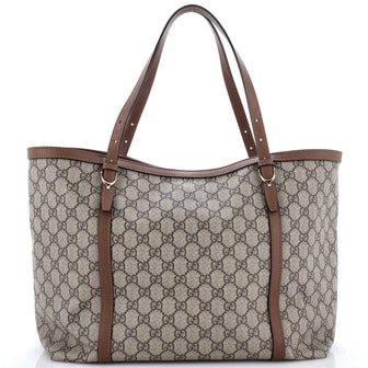 Gucci Nice Tote GG Coated Canvas with Leather Medium