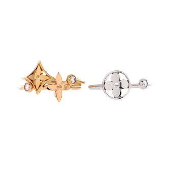 Louis Vuitton Idylle Blossom Ring Set 18K Tricolor Gold with Diamonds