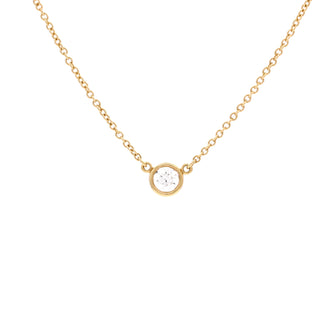 Tiffany & Co. Elsa Peretti Diamonds By The Yard Pendant Necklace 18K Yellow Gold and Diamond 0.20-0.29CT