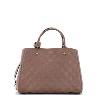 Louis Vuitton Montaigne Handbag Monogram Empreinte Leather MM