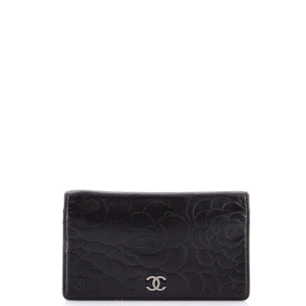 Chanel Bi-Fold Wallet Camellia Lambskin Long