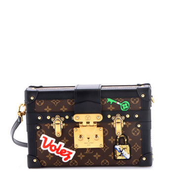 Louis Vuitton Petite Malle Handbag Limited Edition Patches Monogram Canvas