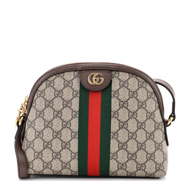 Gucci Ophidia Dome Shoulder Bag GG Coated Canvas Small