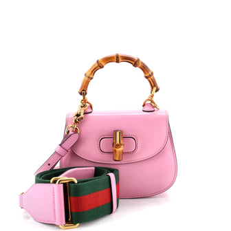 Gucci Bamboo 1947 Top Handle Bag Leather Mini