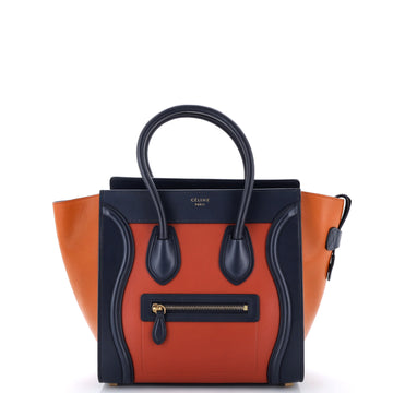 Celine Tricolor Luggage Bag Leather Micro