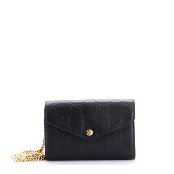 Gucci Envelope Wallet on Chain Guccissima Leather