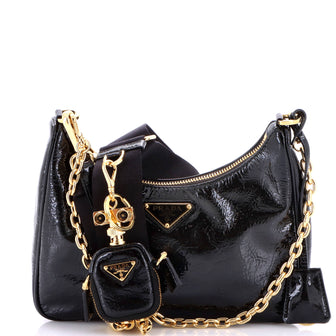 Prada Re-Edition 2005 Shoulder Bag Patent Small