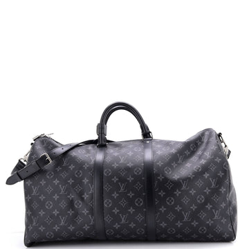 Louis Vuitton Keepall Bandouliere Bag Monogram Eclipse Canvas 55