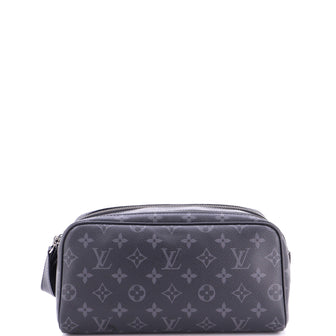 Louis Vuitton Dopp Kit Toiletry Pouch Monogram Eclipse Canvas