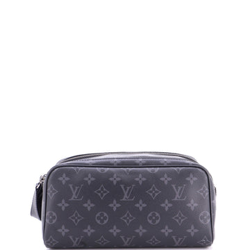 Louis Vuitton Dopp Kit Toiletry Pouch Monogram Eclipse Canvas